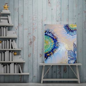 Papillon posé fond bois